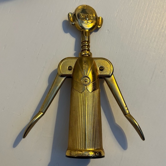Vintage 1983 metal gold tone Pierre the Sommelier corkscrew, made in Italy - Picture 6 of 11